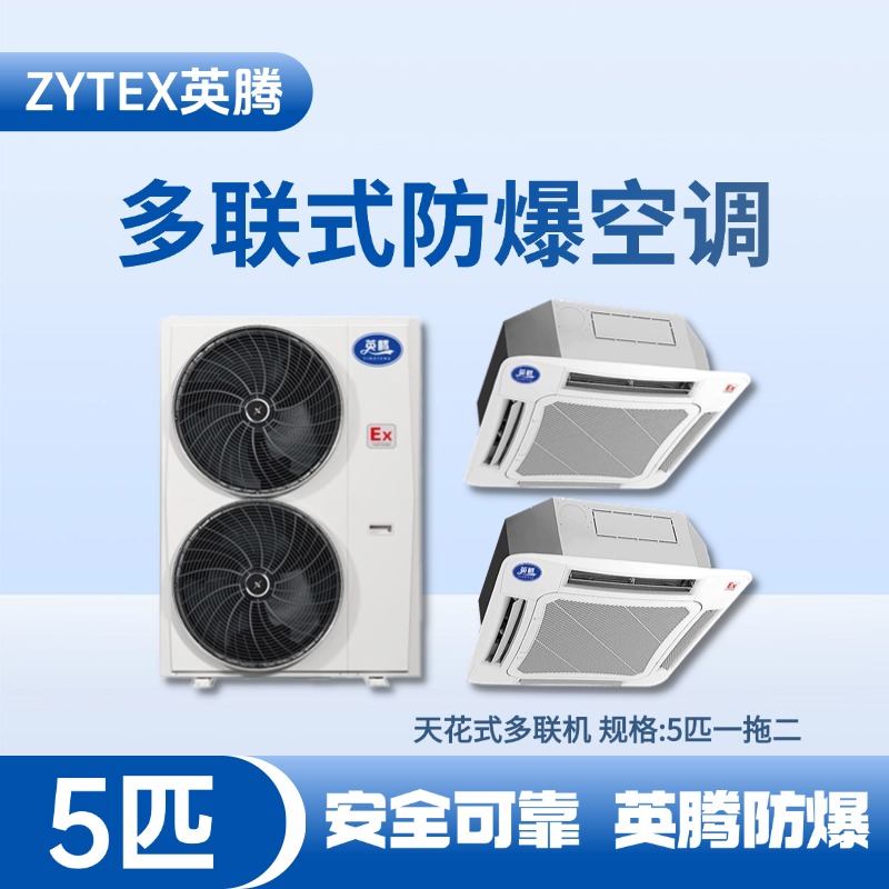 BKF-120-Ex(12D) 防爆多聯(lián)式空調(diào)天花式一拖二 一氧化碳倉庫使用